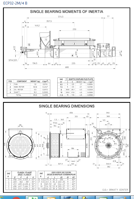 Alternator Mecc Alte ECP32-2M/4 Three-phase 71 KVA LTP / 63 KVA PRP ... Alternator Mecc Alte ECP32-2M/4 Three-phase 71 KVA LTP / 63 KVA PRP ...