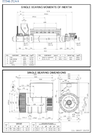 Alternateur Mecc Alte ECP32-2S/4 triphasé 47 KVA LTP 1800 rpm 60 Hz avec AVR