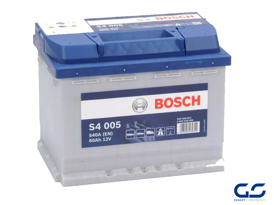 Batería Bosch 540A 60AH 12V S4 005 - Repuestos para grupos electrógenos -  GENSET COMPONENTS