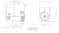 Alternador Stamford UCDI274K, 4P, 3F, Sin Escob., AVR, 1500/1800RPM, 50/60 Hz, 250/312,5 KVA