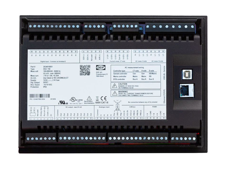 Centralita AGC 150 ATS DEIF (Software: STANDALONE)