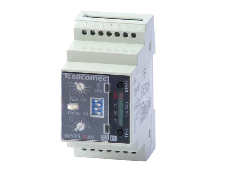 Relé Diferencial Modular RESYS M40 115/230 VAC 0,03-30A SOCOMEC (49413723)