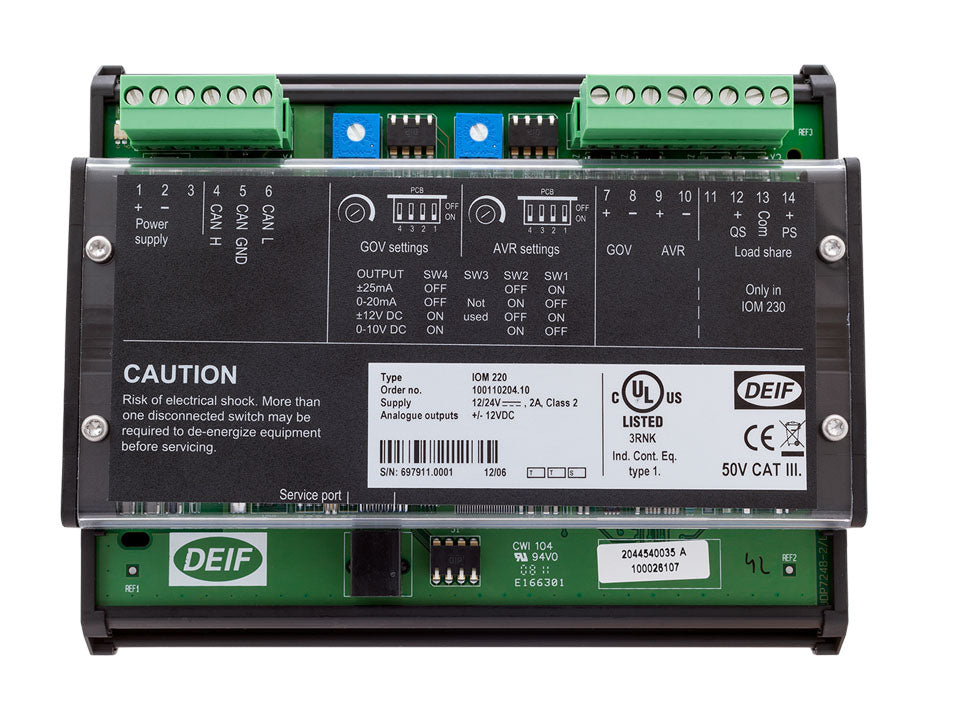 Module Identification Iom Modulo interfaz analogica IOM 220 DEIF – GS Components